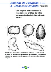 Thumbnail de Correlações entre caracteres fenotípicos e análise de trilha para aparência de tubérculos de batata.