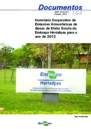 Thumbnail de Inventário Corporativo de Emissões Atmosféricas de Gases de Efeito Estufa da Embrapa Hortaliças para o ano de 2012.