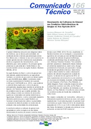 Thumbnail de Desempenho de cultivares de girassol nas condições edafoclimáticas de Sergipe no ano agrícola 2014.