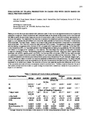 Thumbnail de Evaluation of tilapia production in cages fed with diets based on ideal protein concept.