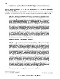 Thumbnail de Induction and growth pattern of callus from Piper permucronatum leaves.