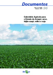 Thumbnail de Calendário agrícola para o Estado do Amapá: arroz, feijão-caupi, milho e soja.