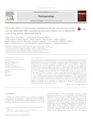 Thumbnail de The acute effect of intravenous lipopolysaccharide injection on serumand intrafollicular HDL components and gene expression in granulosacells of the bovine dominant follicle.