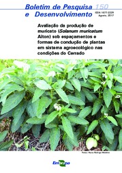 Thumbnail de Avaliação da produção de muricato (Solanum muricatum Aiton) sob espaçamentos e formas de condução de plantas em sistema agroecológico nas condições do Cerrado.