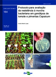 Thumbnail de Protocolo para avaliação da resistência à murcha bacteriana em genótipos de tomate e pimentas Capsicum.