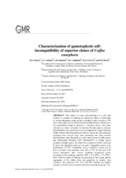 Thumbnail de Characterization of gametophytic self-incompatibility of superior clones of Coffea canephora.