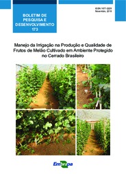 Thumbnail de Manejo da irrigação na produção e qualidade de frutos de melão cultivado em ambiente protegido no Cerrado brasileiro.