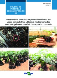 Thumbnail de Desempenho produtivo de pimentão cultivado em vasos com substrato utilizando mudas formadas com hidrogel nanocompósito incorporado com ureia.