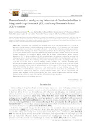 Thumbnail de Thermal comfort and grazing behavior of Girolando heifers in integrated crop-livestock (ICL) and crop-livestock-forest (ICLF) systems.