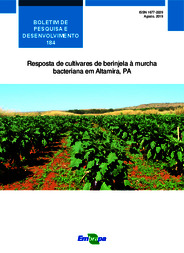 Thumbnail de Resposta de cultivares de berinjela à murcha bacteriana em Altamira, PA.