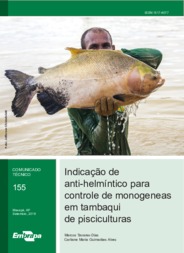 Thumbnail de Indicação de anti-helmíntico para controle de monogeneas em tambaqui de pisciculturas.