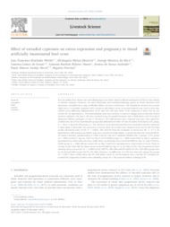 Thumbnail de Effect of estradiol cypionate on estrus expression and pregnancy in timed artificially inseminated beef cows.