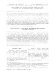 Thumbnail de Adaptability and stability of Coffea arabica lines in the western Amazon.