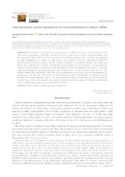 Thumbnail de Concentration and accumulation of micronutrients in robust coffee.