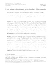 Thumbnail de Growth and physiological quality in clonal seedlings of Robusta coffee.