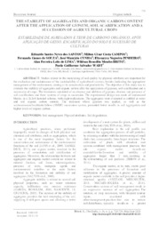 Thumbnail de The stability of aggregates and organic carbon content after the application of gypsum, soil scarification and a succession of agricultural crops.