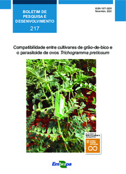 Thumbnail de Compatibilidade entre cultivares de grão-de-bico e o parasitoide de ovos Trichogramma pretiosum.