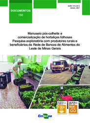 Thumbnail de Manuseio pós-colheita e comercialização de hortaliças folhosas Pesquisa exploratória com produtores rurais e beneficiários da Rede de Bancos de Alimentos do Leste de Minas Gerais.