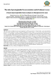 Thumbnail de The role of prostaglandin F2a on ovulation and LH release in cows.