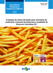 Thumbnail de Avaliação de clones de batata para caracteres de rendimento comercial de tubérculos e qualidade de fritura em Canoinhas-SC.