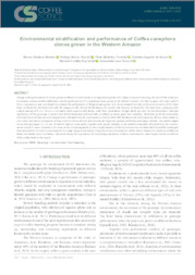 Thumbnail de Environmental stratification and performance of Coffea canephora clones grown in the Western Amazon.