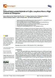 Thumbnail de Natural intervarietal hybrids of Coffea canephora have a high content of diterpenes.