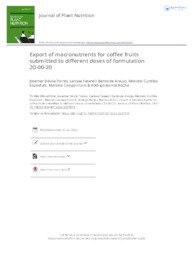 Thumbnail de Export of macronutrients for coffee fruits submitted to different doses of formulation 20-00-20.