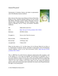 Thumbnail de Geochemistry of selenium, barium, and iodine in representative soils of the Brazilian Amazon rainforest.