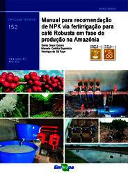 Thumbnail de Manual para recomendação de NPK via fertirrigação para café Robusta em fase de produção na Amazônia.