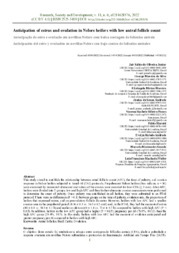 Thumbnail de Anticipation of estrus and ovulation in Nelore heifers with low antral follicle count.