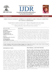 Thumbnail de Induction of somatic embryos in Robusta and Conilon varieties of Coffea canephora.