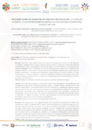 Thumbnail de Reflexões sobre os conceitos de Vygotsky no século XXI: a formação docente, o uso de ferramentas digitais e o sociointeracionismo nos espaços virtuais.