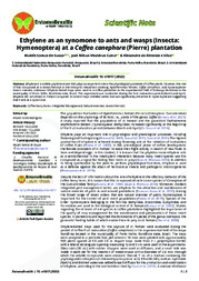 Thumbnail de Ethylene as an synomone to ants and wasps (Insecta: Hymenoptera) at a Coffea canephora (Pierre) plantation.