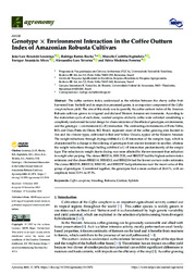 Thumbnail de Genotype × Environment Interaction in the Coffee Outturn Index of Amazonian Robusta Cultivars.