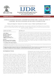 Thumbnail de Changes in Brazilian dairy consumption in the early stage of COVID-19 pandemic: an analysis based on the nova classification.