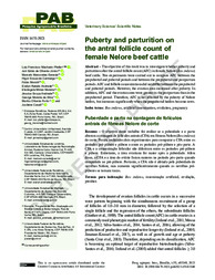 Thumbnail de Puberty and parturition on the antral follicle count of female Nelore beef cattle.