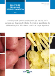 Thumbnail de Avaliação de clones avançados de batata para caracteres de produtividade, formato e qualidade de tubérculos para fritura em forma de chips e palitos.