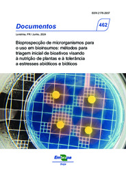 Thumbnail de Bioprospecção de microrganismos para o uso em bioinsumos: métodos para triagem inicial de bioativos visando à nutrição de plantas e à tolerância a estresses abióticos e bióticos.