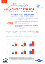 Thumbnail de Exportações da piscicultura brasileira aumentam 72% no 2º trimestre de 2024.