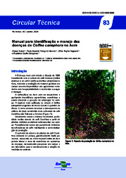 Thumbnail de Manual para identificação e manejo das doenças de Coffea canephora no Acre.