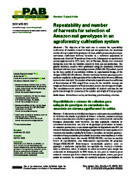 Thumbnail de Repeatability and number of harvests for selection of Amazon nut genotypes in an agroforestry cultivation system.