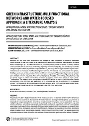 Thumbnail de Green infrastructure multifunctional networks and water-focused approach: a literature analysis.