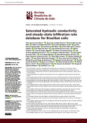 Thumbnail de Saturated hydraulic conductivity and steady-state infiltration rate database for Brazilian soils.