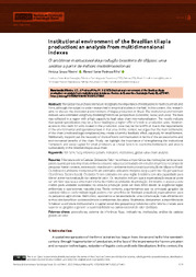 Thumbnail de Institutional environment of the Brazilian tilapia production: an analysis from multidimensional indexes.