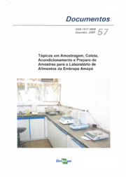 Thumbnail de Tópicos em amostragem, coleta, acondicionamento e preparo de amostras para o laboratório de alimentos da Embrapa Amapá.