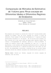 Thumbnail de Comparação de métodos de estimativa de volume para Pinus oocarpa em diferentes regimes de desbastes.