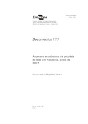 Thumbnail de Aspectos econômicos da pecuária de leite em Rondônia, junho de 2007.