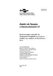 Thumbnail de Epidemiologia molecular de Anaplasma marginale em bovinos criados nos Estados de Rondônia e Acre.