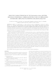 Thumbnail de Genotype characterization of the Haematobia irritans (Diptera: muscidae) from Brazil, Dominican Republic and Colombia based on randomly amplified polymorphic DNA (RADP) analysis.