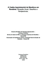 Thumbnail de A cadeia agroindustrial da mandioca em Rondônia: situação atual, desafios e perspectivas.